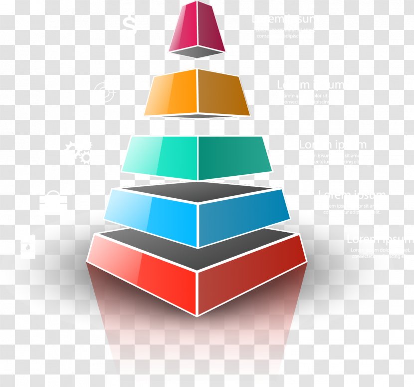 Download Clip Art - Threedimensional Space - Hierarchical Pyramid Step Transparent PNG