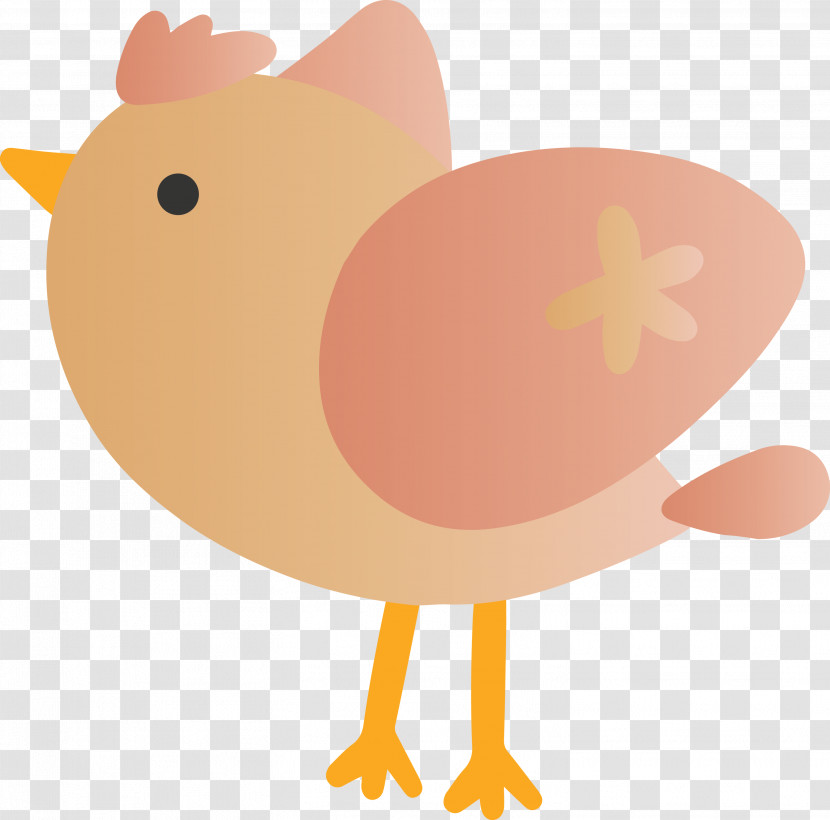 Cartoon Chicken Rooster Bird Tail Transparent PNG