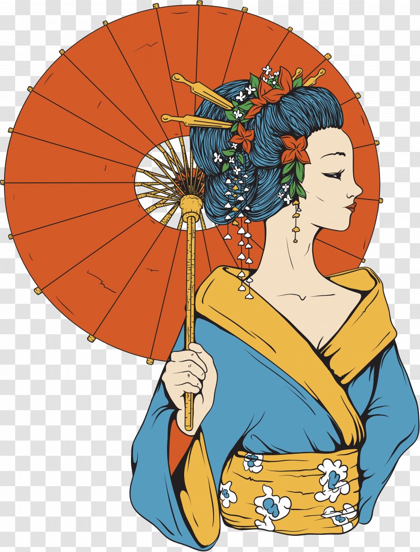 Geisha Royalty-free Woman - Art - Oriental Transparent PNG