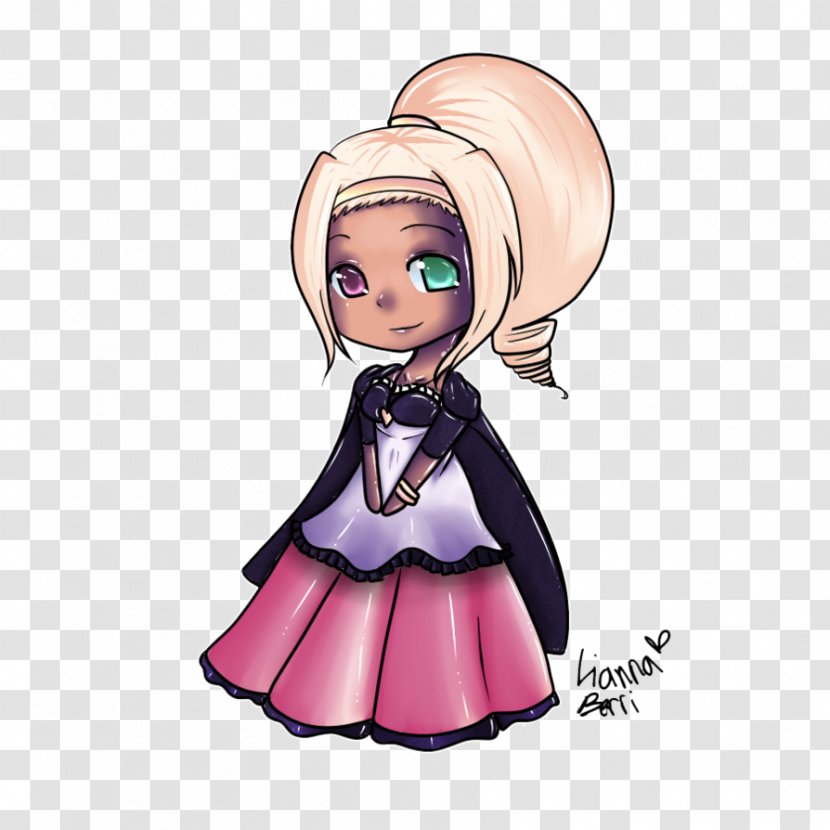 Brown Hair Cartoon Doll Character - Heart Transparent PNG