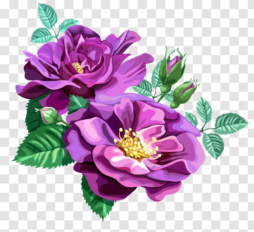 Flower Purple Sticker Rose Clip Art - Order - Pattern Transparent PNG