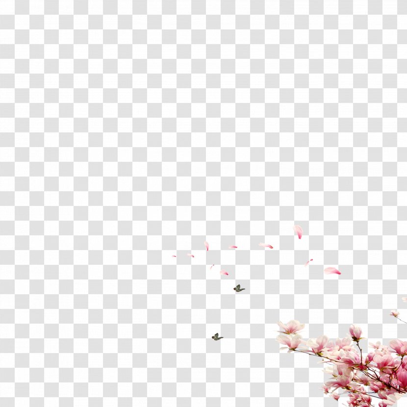 Flooring Pattern - Romantic Peach Blossom Festival Decorative Material Transparent PNG