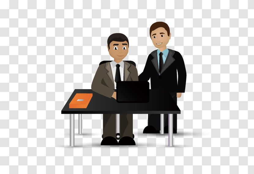 Business Cartoon Illustration - Sitting - Office People Transparent PNG
