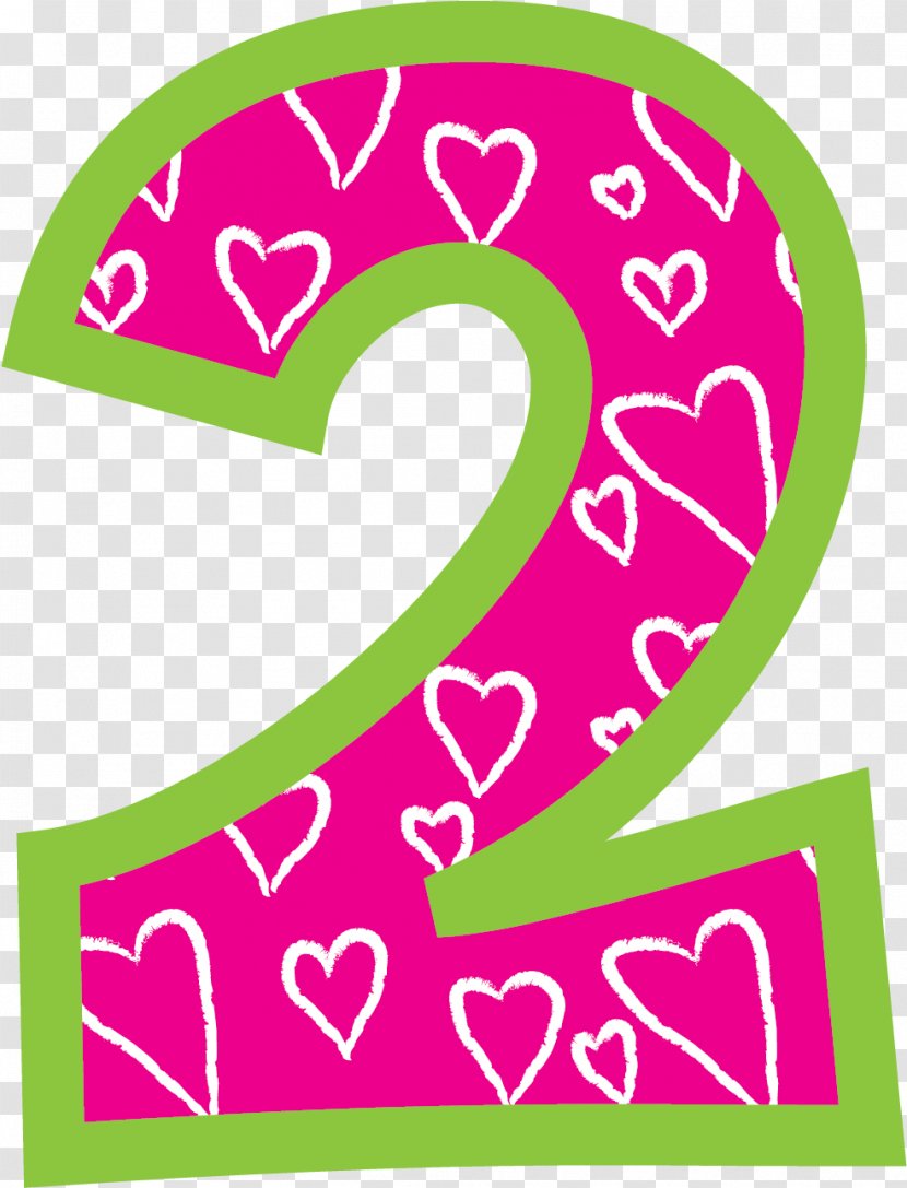 Birthday Symbol - Number - Magenta Heart Transparent PNG
