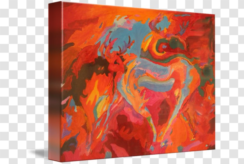 Acrylic Paint Modern Art Painting Visual Arts - Red Transparent PNG