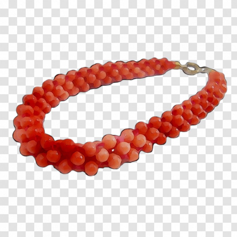 Bracelet Bead Necklace Orange S.A. Transparent PNG