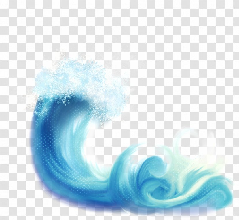 Wind Wave Watercolor Painting Clip Art - Heart Transparent PNG