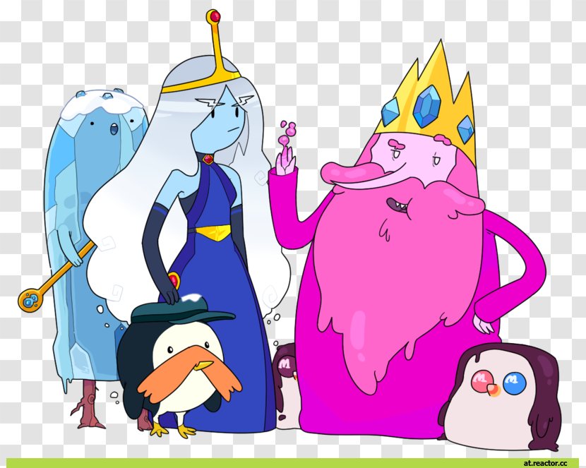 Princess Bubblegum Ice King Finn The Human Marceline Vampire Queen Jake Dog - Penguin - Adventure Time Transparent PNG