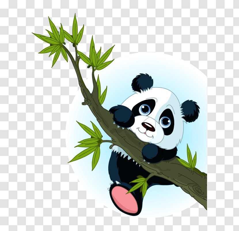 Giant Panda Red Bear Tree Climbing Transparent PNG