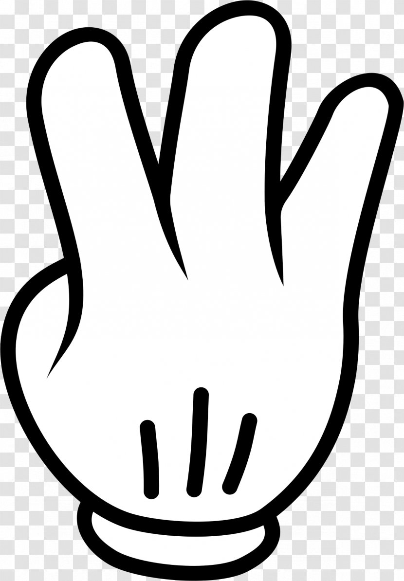 Clip Art - Black And White - Finger Count Transparent PNG