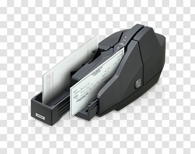 Image Scanner Printer Cheque Epson Magnetic Ink Character Recognition - Bank Transparent PNG