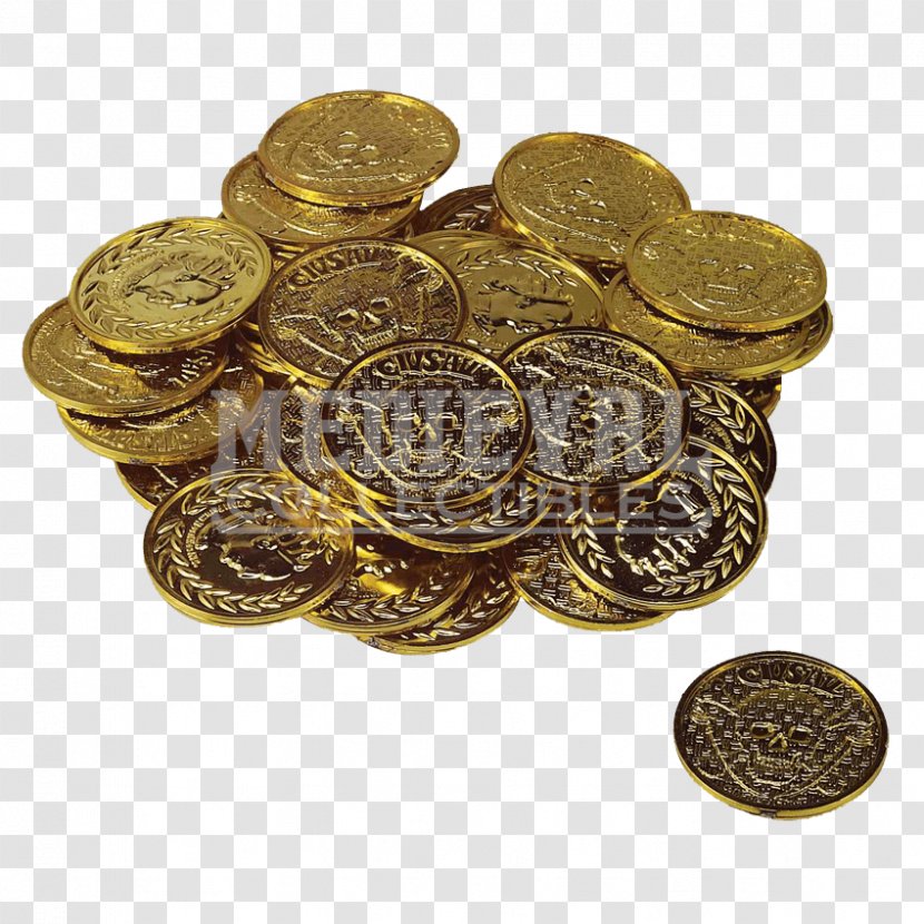 Gold Coin Pirate Coins Money - Saving - Figures Transparent PNG