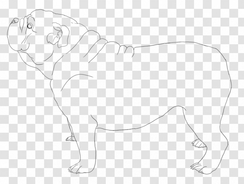 Dog Breed Non-sporting Group Line Art French Bulldog - Bullmastiff - Vertebrate Transparent PNG