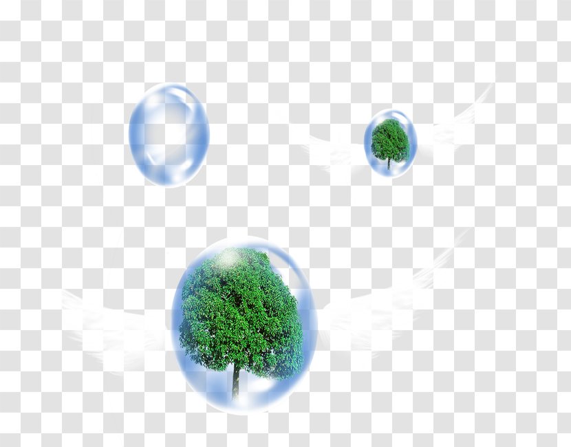 Green Energy Circle Wallpaper - Organism - Bubbles And Tree Transparent PNG