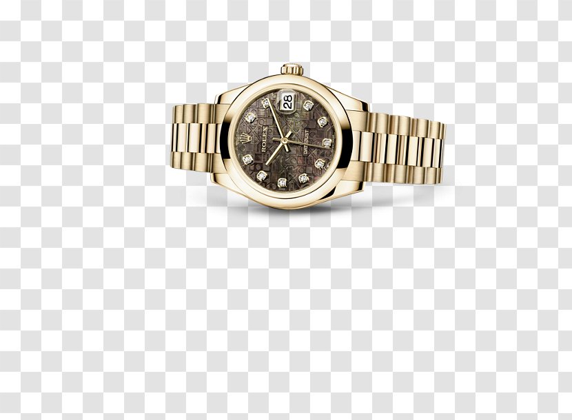 Rolex Datejust Watch Gold Oyster Perpetual - Platinum Transparent PNG