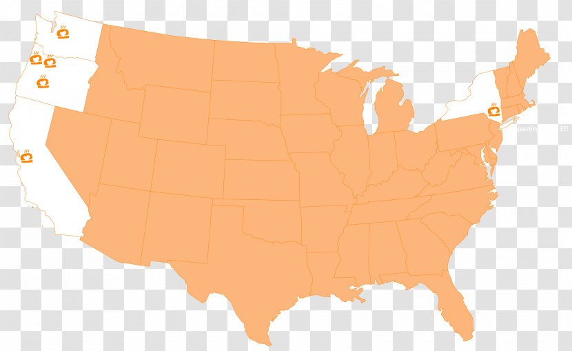 United States World Map Blank Transparent PNG
