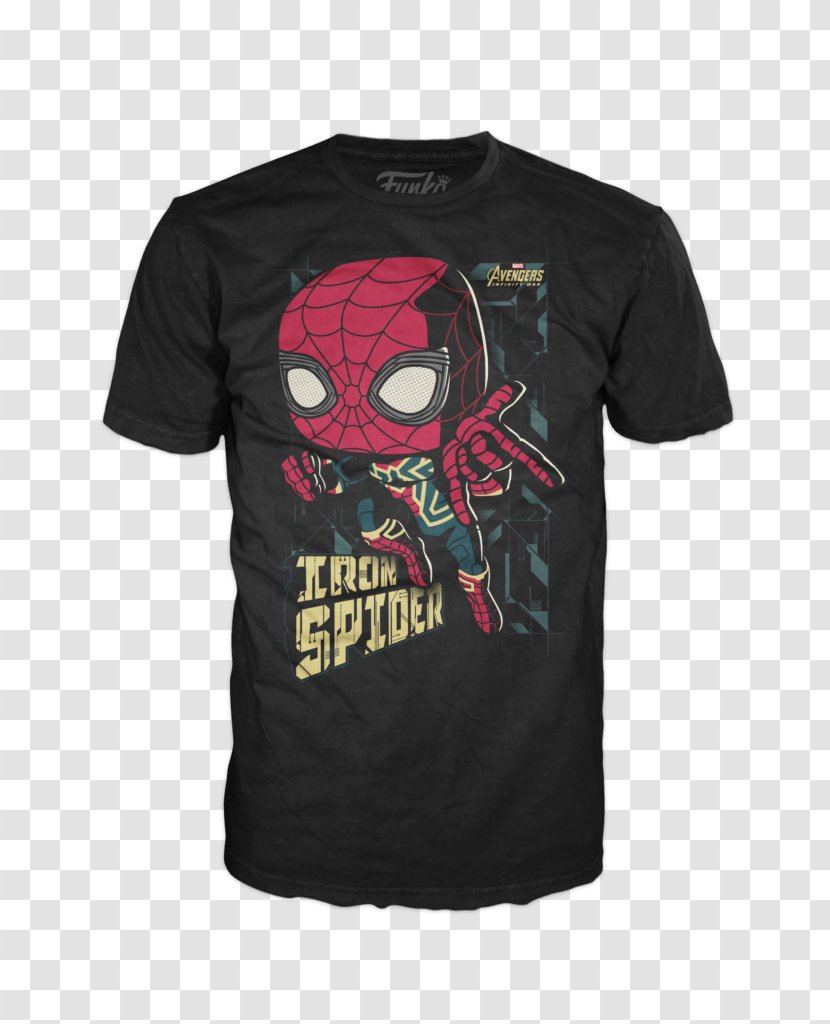T-shirt Iron Man Spider-Man Spider Funko - Brand Transparent PNG
