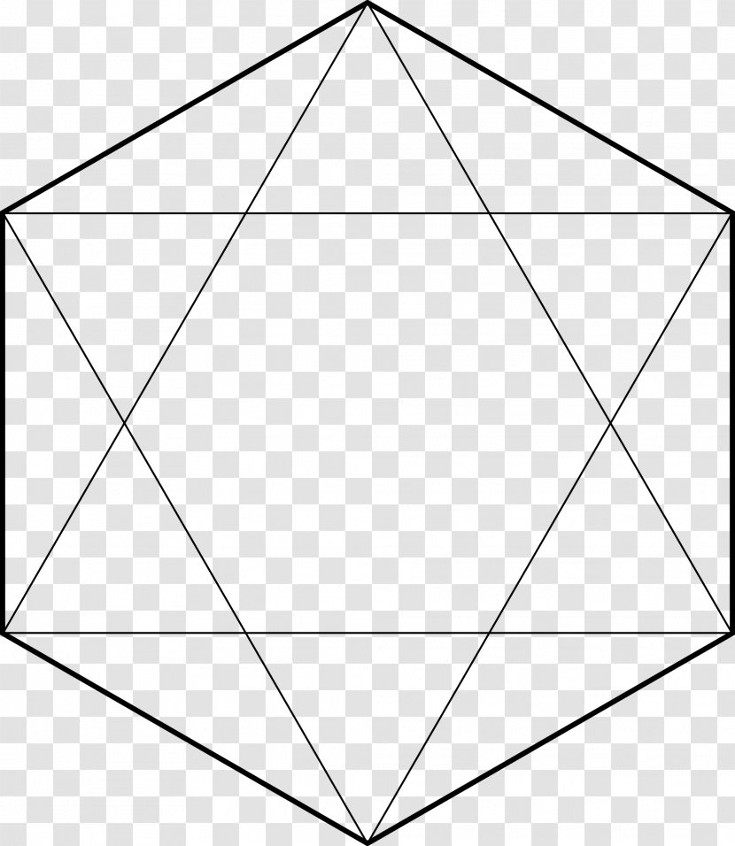 Triangle Diagonal Hexagon Area - Hexagonal Transparent PNG