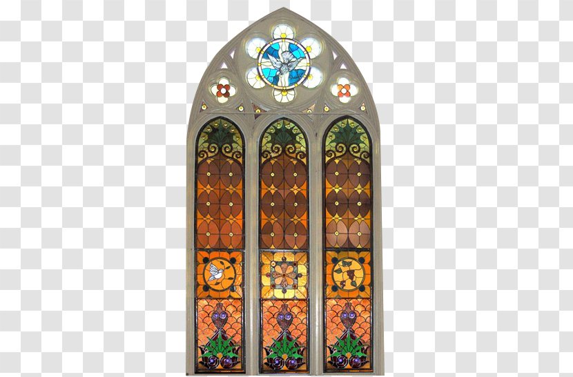Window Film Stained Glass Transom - Safety And Security - Church Transparent PNG