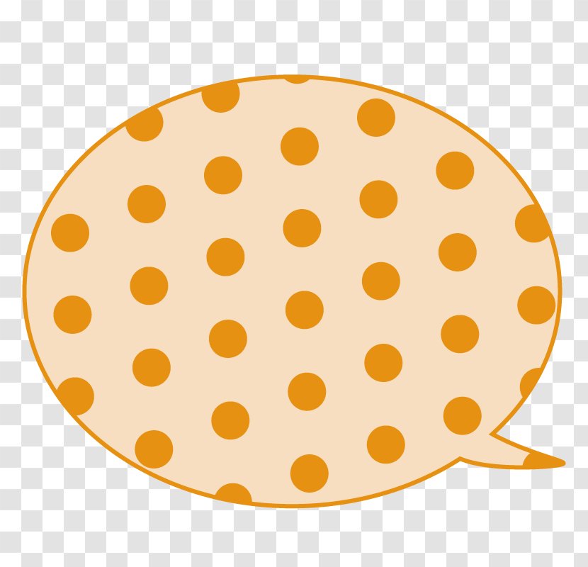 Speech Balloon Illustration Illustrator Polka Dot Text - Oval Transparent PNG