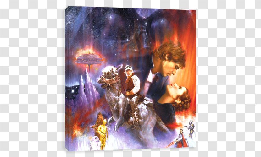Anakin Skywalker Leia Organa Boba Fett Star Wars Poster - Mythical Creature - Empire Strikes Back Transparent PNG