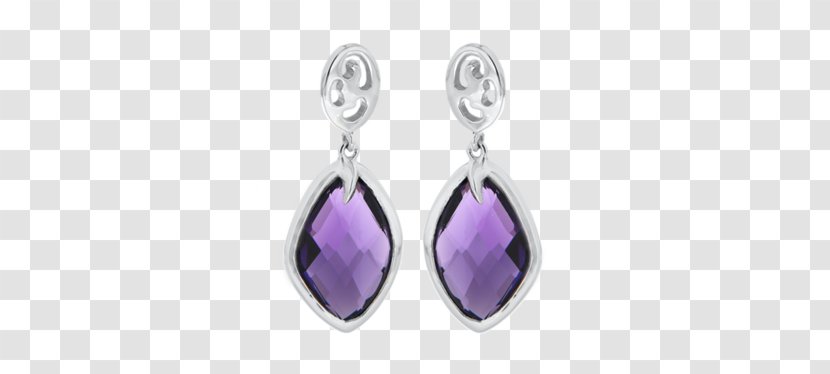 Amethyst Earring Body Jewellery Silver Transparent PNG