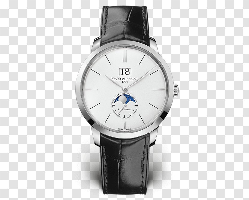 Automatic Watch Girard-Perregaux Chronograph Seiko - Platinum - Lunar Cycle Transparent PNG