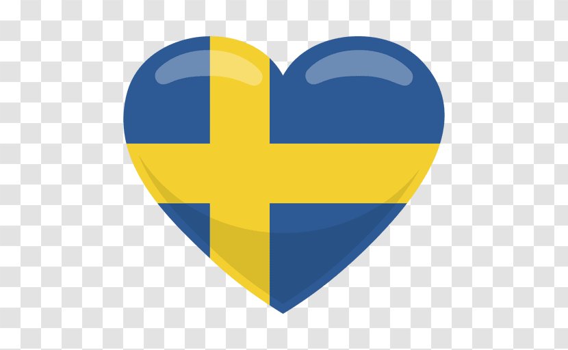 Flag Of Sweden - Heart Transparent PNG