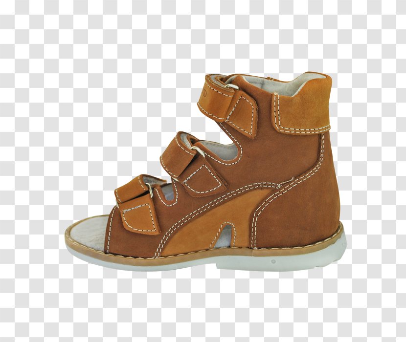Leather Sandal Shoe Boot Walking - Beige Transparent PNG