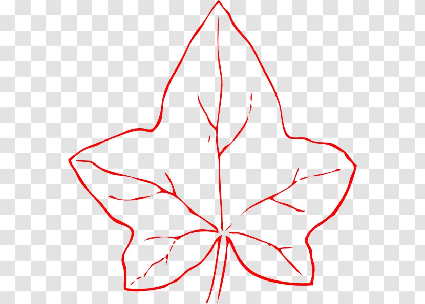 Common Ivy Leaf Clip Art - Maple - Red Pattern Transparent PNG