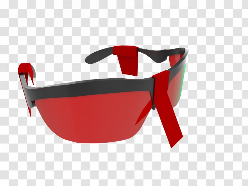 Goggles Sunglasses Plastic - Red - Patent Pending Transparent PNG