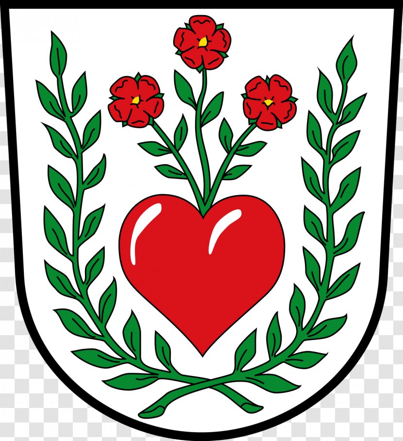 Frohnlach Coat Of Arms Floral Design Cuore Rose - Saalburgebersdorf Transparent PNG