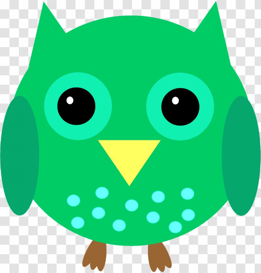 Owl Clip Art - Green - Coruja Transparent PNG