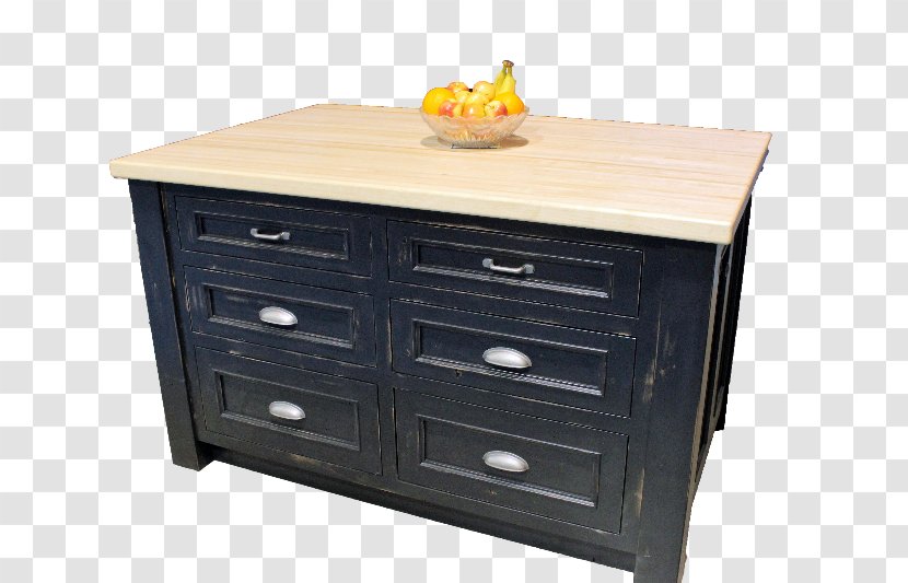 Drawer Table Kitchen Furniture Butcher Block - Silhouette Transparent PNG