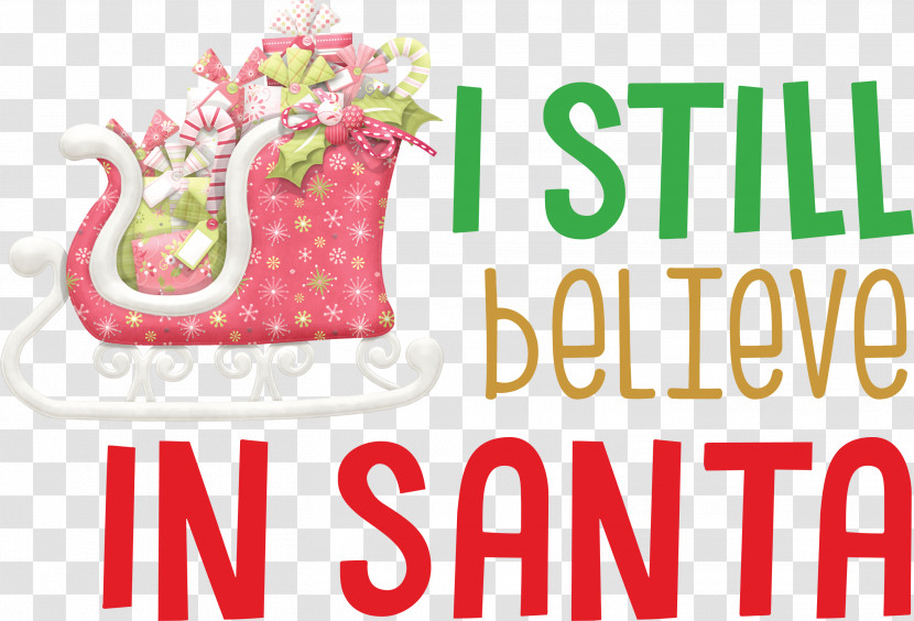 Believe In Santa Santa Christmas Transparent PNG