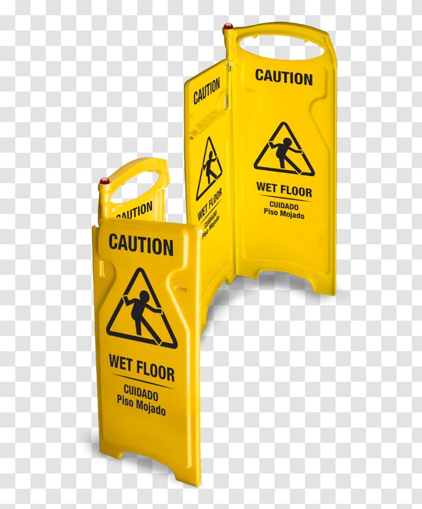 Signage Floor Mop Warning Sign - Wet Transparent PNG
