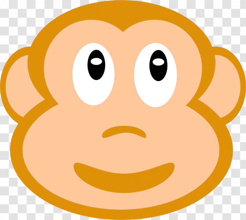 Snout Smiley Line Clip Art - Facial Expression - Monkey Clipart Transparent PNG
