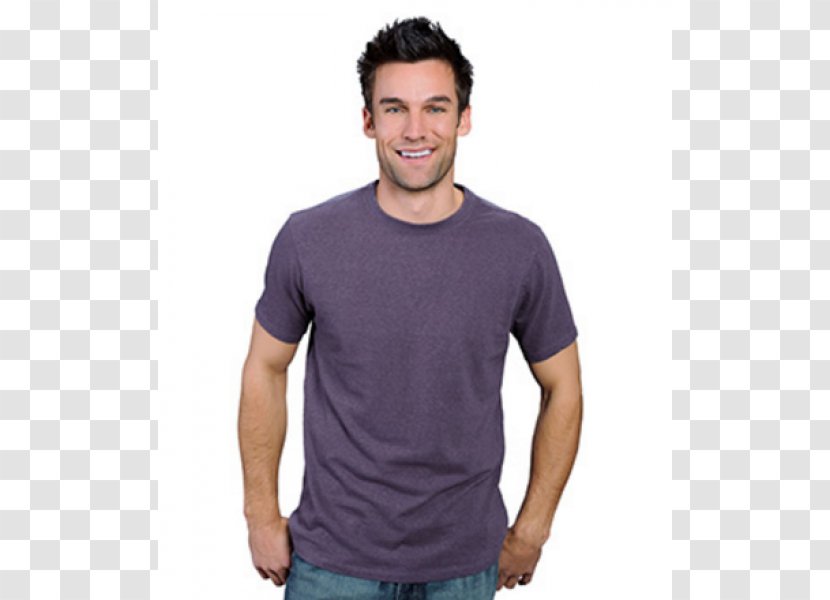 T-shirt Sleeve Crew Neck Collar Fashion - Shoulder - Model Men Transparent PNG