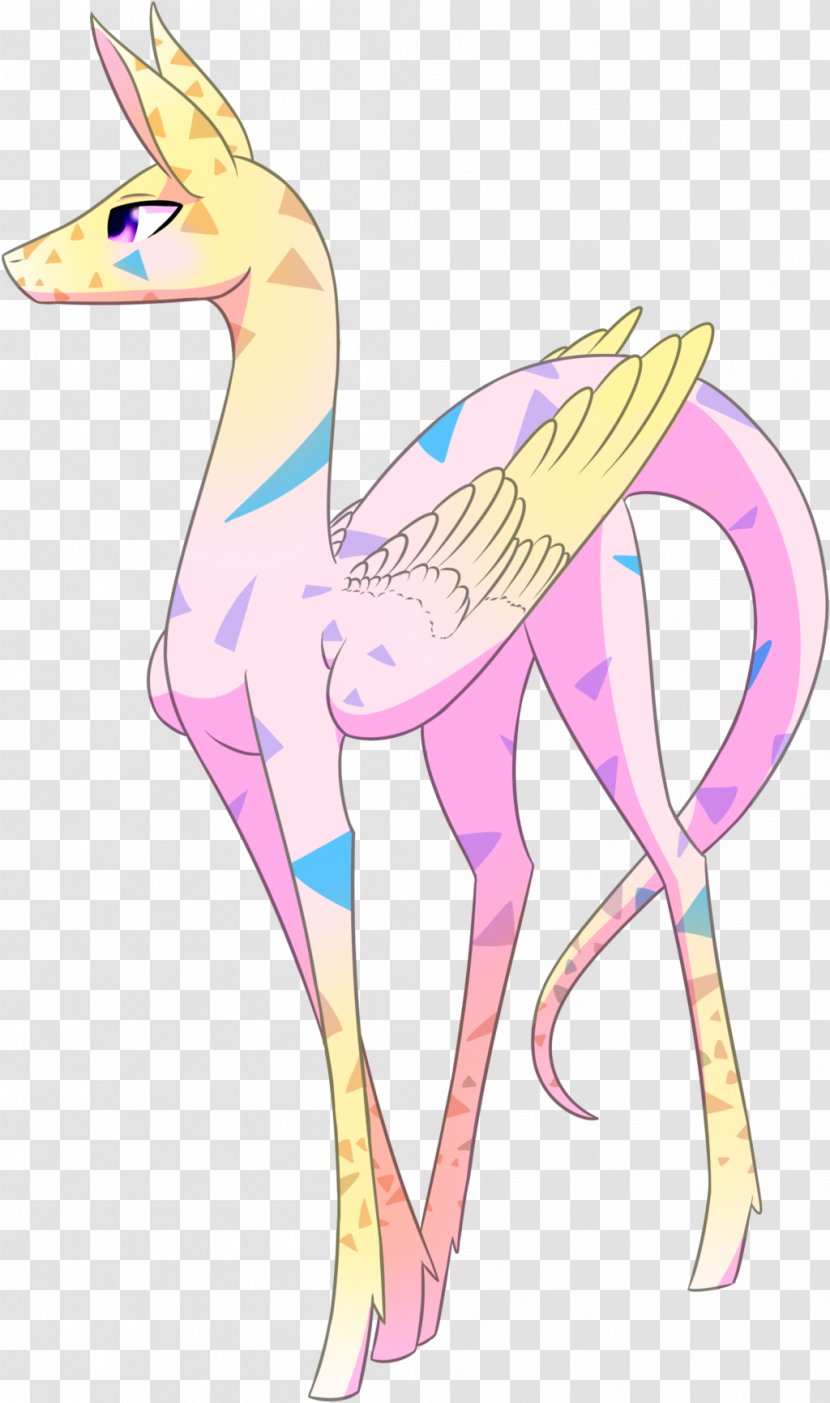 Giraffe Horse Clip Art Illustration Pink M - Neck Transparent PNG