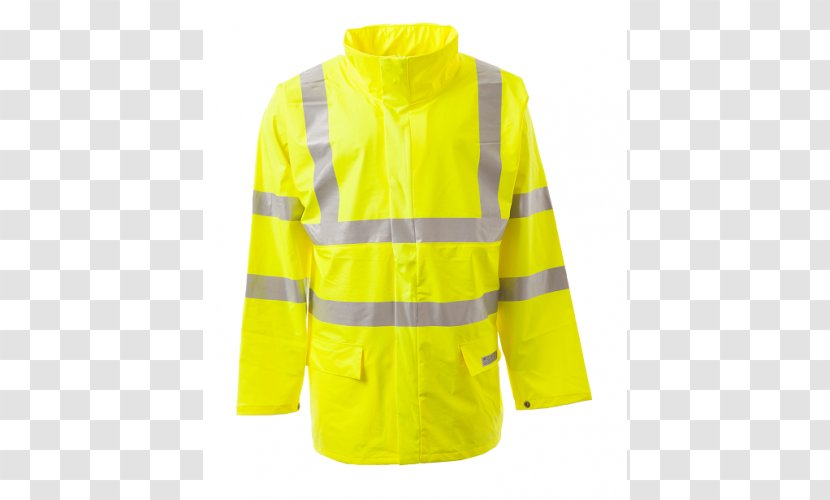 Raincoat High-visibility Clothing Sleeve Personal Protective Equipment - Highvisibility - Ambulance Coat Transparent PNG