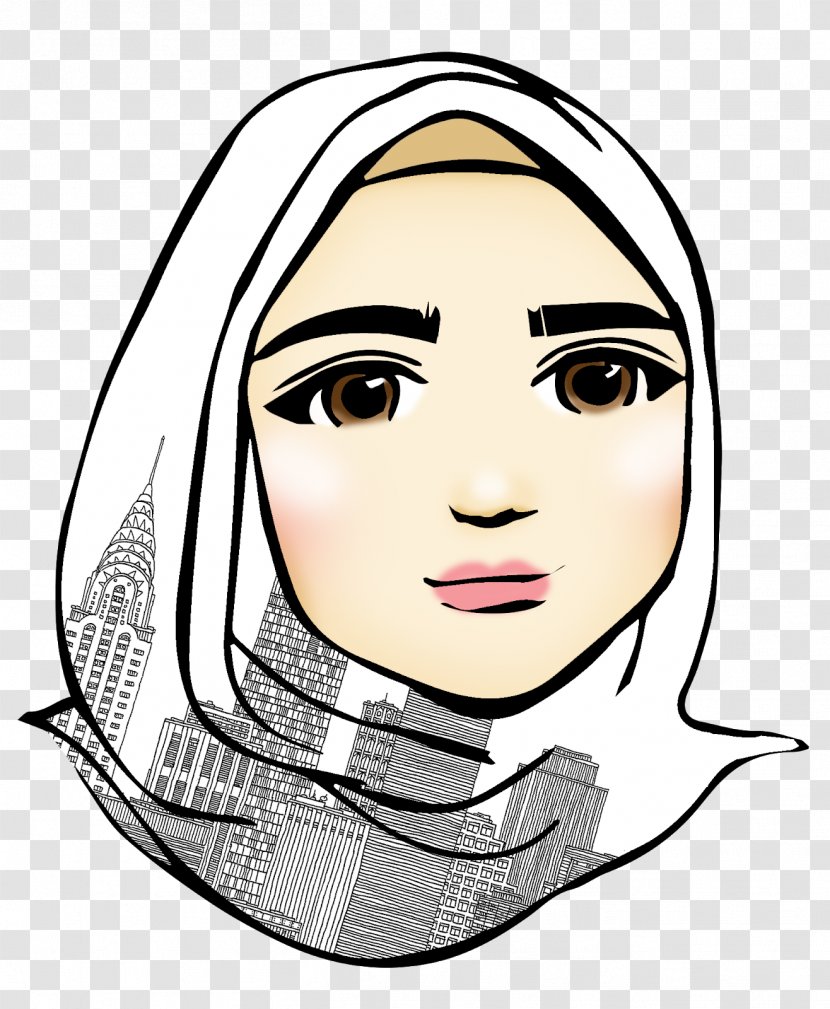 Warm On A Cold Night (feat. Aminé) Woman Eye Hijab - Cartoon Transparent PNG