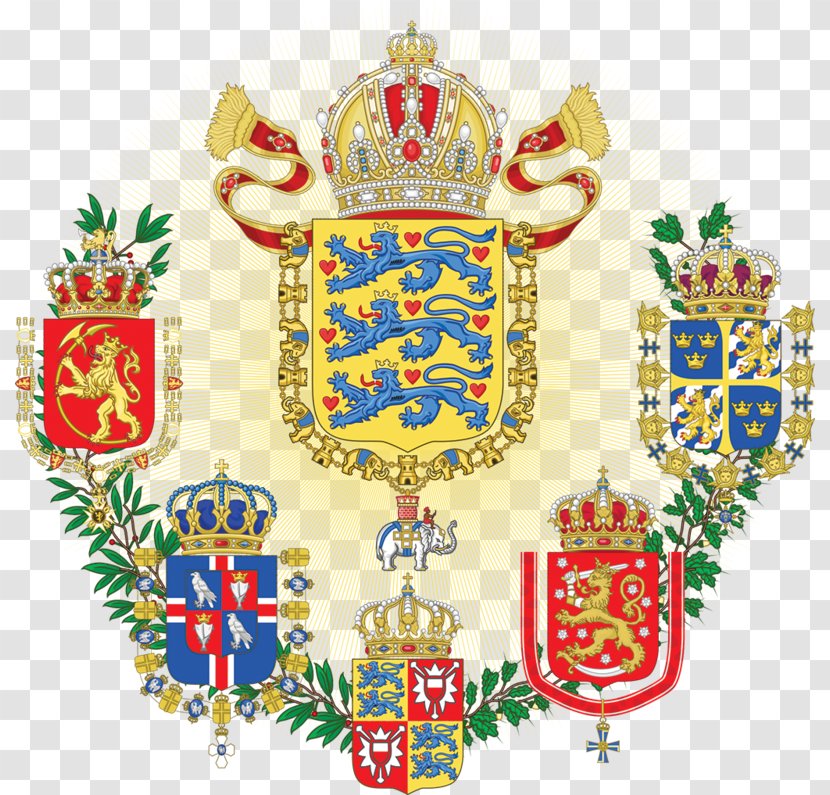 Scandinavia North Sea Empire Crest Coat Of Arms Denmark - Austria - Crown Decoration Transparent PNG