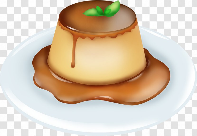Crxe8me Caramel Pudding Dessert Cake Illustration - Hand-painted Food Transparent PNG