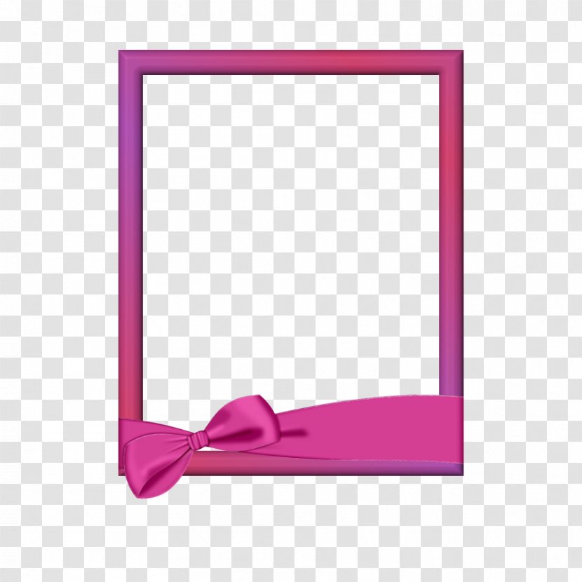 Angle Line Product Picture Frames Pink M - Frame - Bowknot Border Transparent PNG