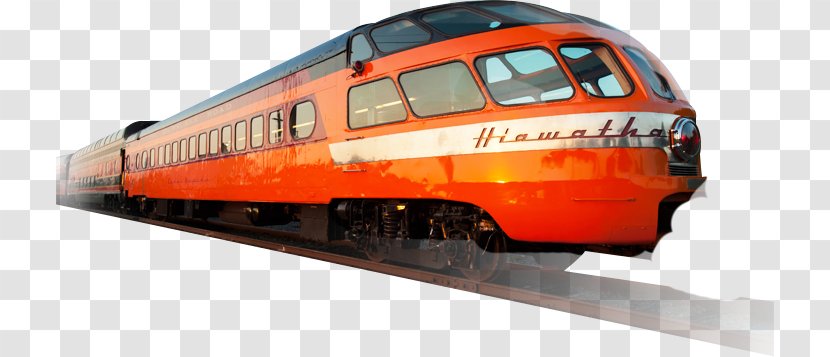 Train Rail Transport Hiawatha Passenger Car Steam Locomotive - Streamliner Transparent PNG