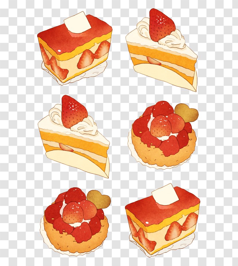 Petit Four Cupcake Food Drawing Illustration - Frame - Cartoon Cake Transparent PNG
