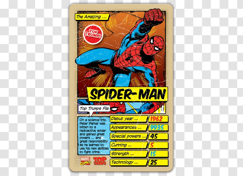 Winning Moves Top Trumps Superhero Spider-Man - Spider-man Transparent PNG