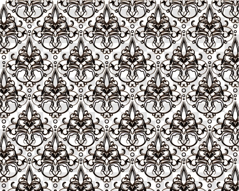 Black And White Monochrome Photography Visual Arts Pattern - Textile - Lace Transparent PNG