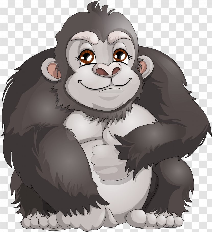 Western Gorilla Ape Chimpanzee Monkey Clip Art - Mountain Transparent PNG