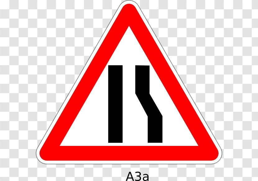 Traffic Sign Warning Road Light - Signboard Slight Left Printable Transparent PNG